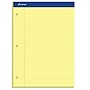 Ampad Double-Sheet Notepad, 8.5" x 11.75", Wide Ruled, Canary, 100 Sheets/Pad, /Pad (TOP20243)~#|#~FF7B9BEB-300B-4E8E-8456DEAFBFA917C1_sc7