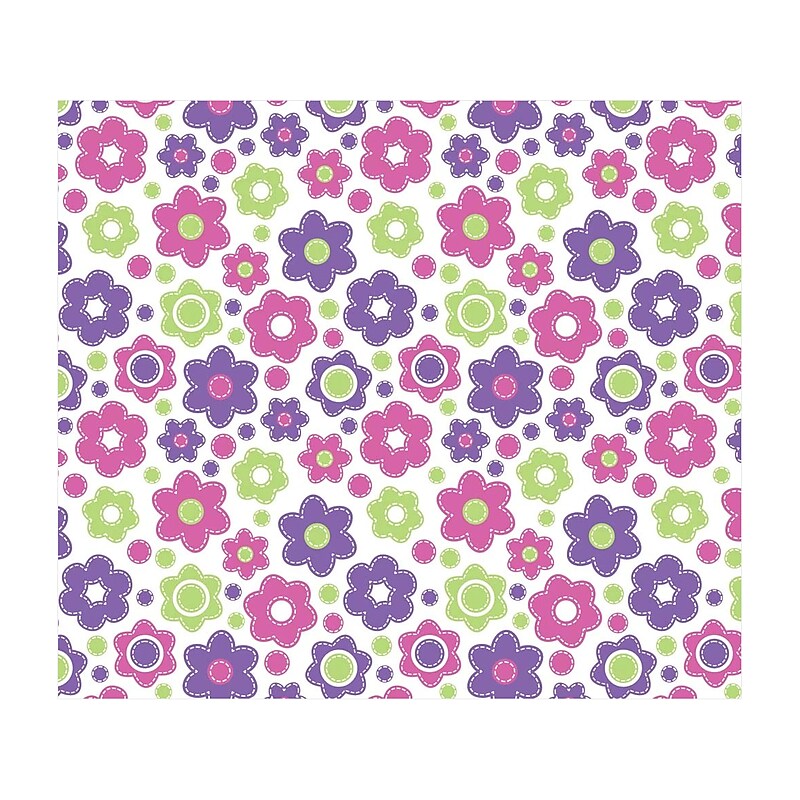 Deflect-O FashionMat Lazy Daisies Hard Floor Chair Mat, 35" x 40", Low-Pile, Multicolor (CM3540LD) image 1