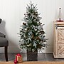Nearly Natural Frosted Artificial Christmas Tree Pre-Lit, 4' (T3037)~#|#~FF7CF7CC-49B1-4A02-A342A2458DB6D4AD_sc7