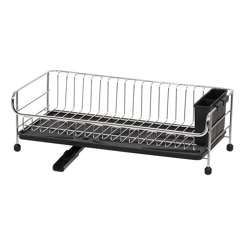 Iris Stainless Steel Dish Rack, Black (586697) image 1
