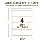 Avery EcoFriendly Rectangle Multipurpose Labels, 2-1/4" x 7-3/4", White, 400/Box (94244)~#|#~FF857B0F-9B1E-4D9C-9A73017B47542673_sc7
