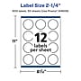 Avery Laser/Inkjet Starburst Waterproof Multipurpose Labels, 2.25"  Dia, White, 600/Box (94608)~#|#~FF879A7D-559F-4F2C-9645E5A036DC05F7_sc7