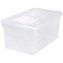 Iris Plastic File Box with Attached Flip Top Lid, Letter Size, Clear, 5/Pack (139921)~#|#~FF8B0001-AD55-423A-AD55FA990D53BFC7_sc7
