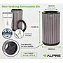 Alpine Industries Steel Outdoor Trash Can with Open Lid, 32 Gallon, Gray (ALP4400-01-GRY)~#|#~FF8B0E8F-AD79-4574-B6F02FA8098AE2CA_sc7