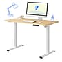 FlexiSpot ET155E 48"W Electric Rectangular Adjustable Standing Desk, Maple/White (ET155W-4824M)~#|#~FF8C2BF6-B815-4260-954ADFD51757C231_sc7