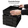 Mind Reader 4-Compartment Stackable Plastic Desk Tray, Black (DANSTACK4-BLK)~#|#~FF8D93BB-D449-48CA-840A20358ED9E89E_sc7