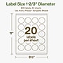 Avery Hemp Round Laser/Inkjet Multipurpose Labels, 1-2/3" Dia, Off-White (800/Box)~#|#~FF8DDC8F-0558-420E-AC1FA92261DDC515_sc7