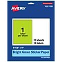 Avery Rectangle Multipurpose Labels, 8.5" x 11", Bright Green, 10/Pack (94269)~#|#~FF8F5EF8-FBB2-4455-B96E42D3C6C867BA_sc7