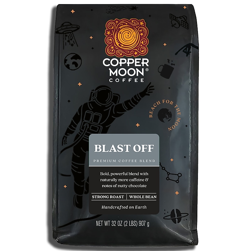 Copper Moon Blast Off Beans Coffee, Strong Roast, 32 oz. (260120) image 1