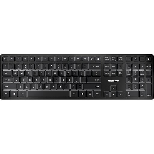 CHERRY KW 9100 SLIM　キーボード薄型　パンタグラフ Cherry KW 9100 SLIM Wireless Rechargeable Keyboard, Black/Gray (JK