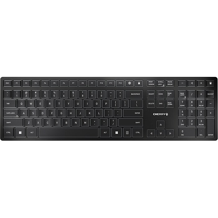 Cherry KW 9100 SLIM Wireless Rechargeable Keyboard, Black/Gray (JK