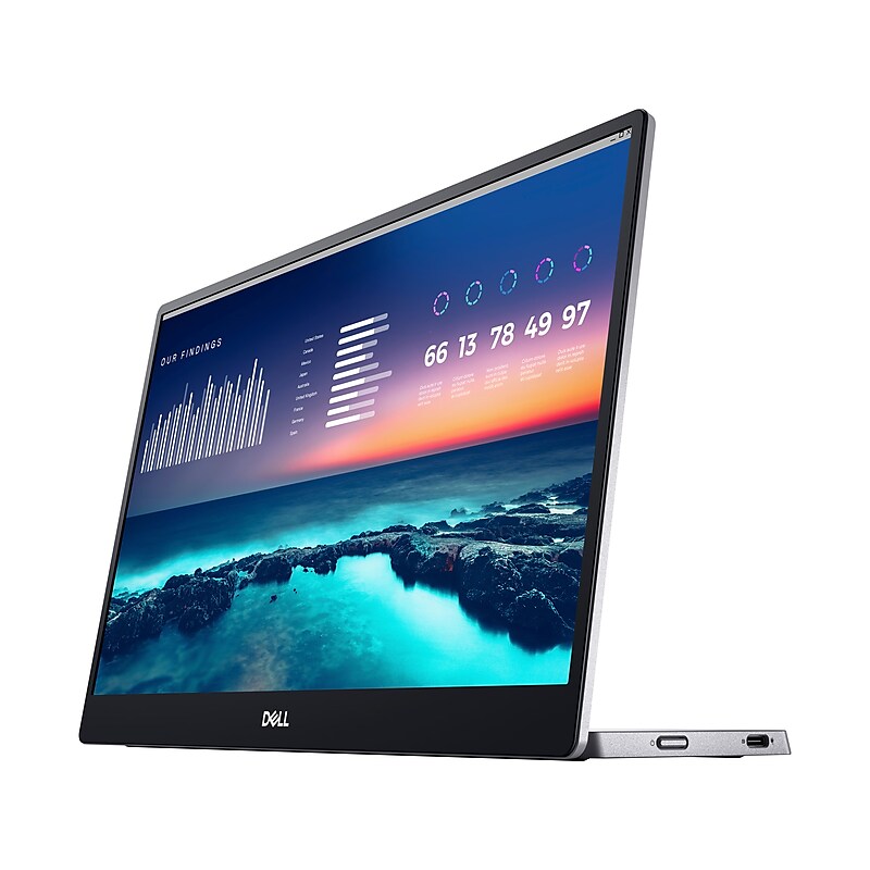 Dell 14" LCD Monitor, Black/Gray (P1424H) image 1