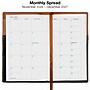 2027 Excello Brands 3.5" x 6" Weekly & Monthly Planner, Faux Leather Cover, Brown/Black (ORY27-PKPN36-BN)~#|#~FFA0B7BE-ADFA-46D4-B3DAFAF3105EA01B_sc7