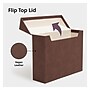 Smead 40% Recycled Vegan Leather File Box Attached Flip Top, 10" x 13", Saddle (70234)~#|#~FFA16FAB-4D18-479B-AF863A6A4F5625BD_sc7