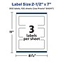 Avery Laser/Inkjet Rectangle Multipurpose Labels, 2-1/2" x 7", Clear, 300/Box (94247)~#|#~FFAB499F-A742-442A-A811A435B5133105_sc7