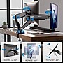 Mount-It! Adjustable Dual Monitor Desk Mount with Gas Spring Arms, 13" to 32", Black (MI-1882BLK)  ~#|#~FFAECB14-FD23-45A3-8944C19016CEC8C7_sc7