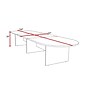 Regency Legacy 144"W x 52"D Racetrack Shaped Conference Table With Grommet, Ash Grey (LCTRT14452AG)~#|#~FFAFADA2-2597-491A-B7DF1E5EBE6785E4_sc7