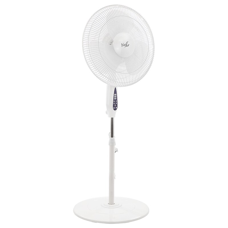 Vie Air 16" Oscillating Pedestal Fan, 3-Speed, White (938122390M) image 1