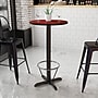 Flash Furniture 24" Round Laminate Table Top with 22" x 22" Bar-Height Table Base, Mahogany (XURD24MAT22B3F)~#|#~FFBADDE0-E682-40DF-813611D60E2AF501_sc7