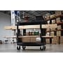 Luxor WORKLOAD 2-Shelf Industrial Utility Cart with Ladder Holder, Black (EC21-NDUST-B)~#|#~FFBAF37F-459E-4566-A1F0F78553B8547A_sc7