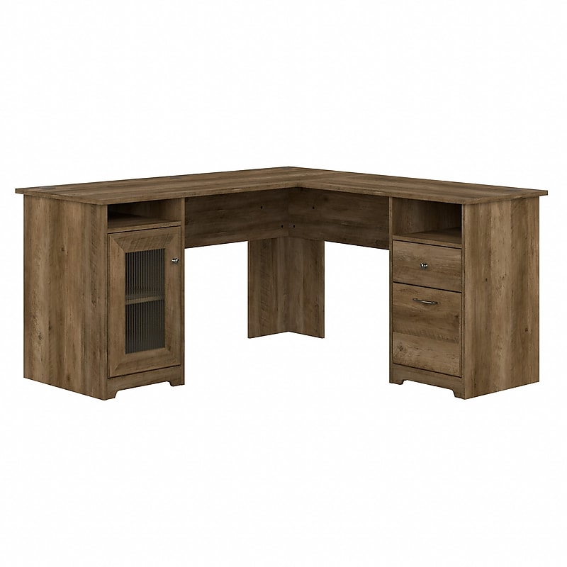 Bush Furniture Cabot 60"W Wood L-Shaped Computer Desk, Reclaimed Pine (WC31530K) image 1