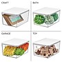 iDESIGN Small Stackable Plastic Storage Bin, Clear, 3/Pack (27994M3)~#|#~FFC26EF1-C211-4090-BC6D4AFDBA72A0EF_sc7