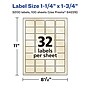 Avery Pearlized Ivory Rectangle Multipurpose Labels, 1.25" x 1.75", Ivory, 3200/Box (94226)~#|#~FFC7D434-1CAC-4BBC-AE9797C6C9AB9150_sc7