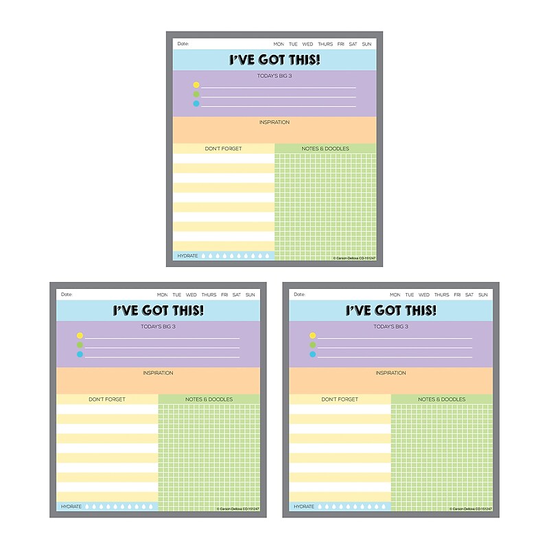 Carson-Dellosa I've Got This! Notepad Set, Multicolored (145400) image 1