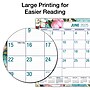2025-2026 Global Printed Products Teal Floral 22" x 17" Desk Pad Calendar, Multicolor (NAD26-DP-17)~#|#~FFCC986A-8554-4464-ACB12D8329690092_sc7