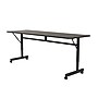 Correll Econoline 60"W x 24"D Adjustable Foldable Training Room Table, Laminate, With Wheels, Walnut (FTM2460TF01)~#|#~FFD41C9F-D70A-43ED-A3374F70EED5D262_sc7