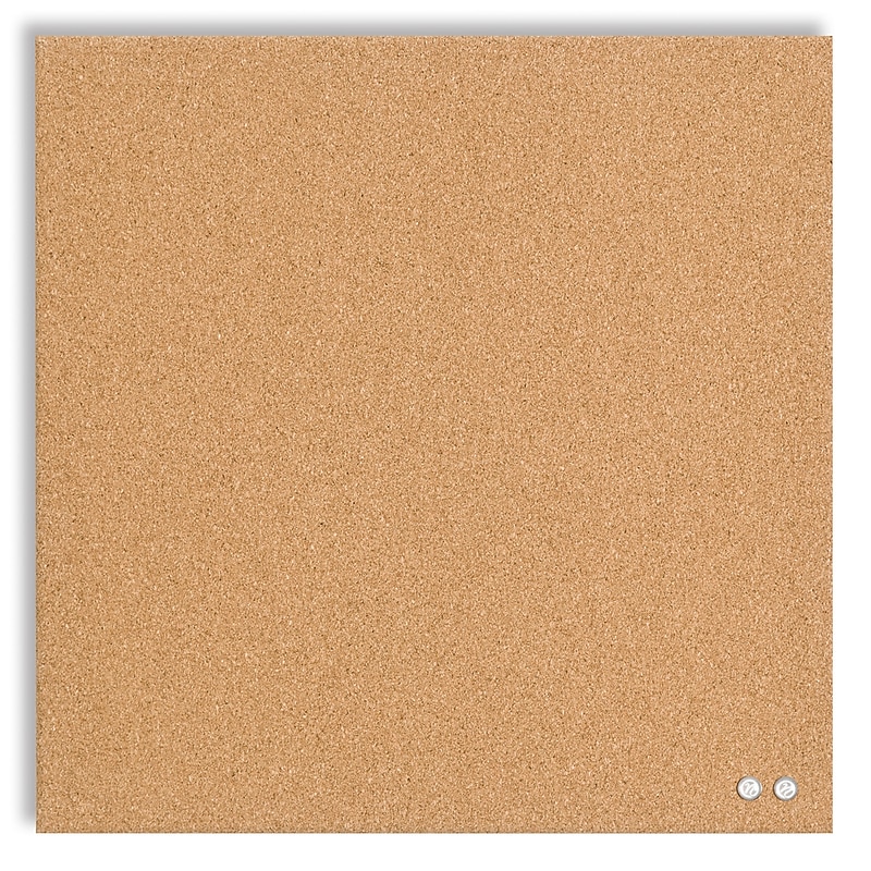 U Brands Cork Canvas Bulletin Board, 14" x 14", Frameless (463U00-04) image 1