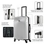 DUKAP Inception 25.98" Hardside Suitcase, 4-Wheeled Spinner, TSA Checkpoint Friendly, Silver (DKINC00M-SIL)~#|#~FFDBD44D-6BA2-4CE6-9152F127A73A6F75_sc7