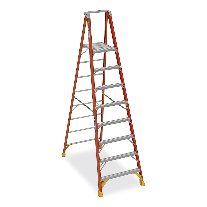 Werner 8' Fiberglass Platform Ladder, 300 lbs. Capacity (P6208) image 1