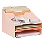 Mind Reader 5-Compartment Plastic Desk Tray, Pink (ANCHBOX5-PNK)~#|#~FFDEF412-AC36-4C8E-982DBD96ED2C29D8_sc7