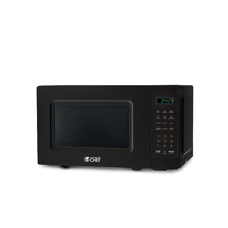 Commercial Chef 0.7 Cu. Ft. Countertop Microwave, Black (CHM7MB) image 1