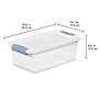 Sterilite 6 Quart Latching Storage Bin with Lid, Plastic, White (14928012)~#|#~FFE50C6A-240F-4AB7-800A2A65A05C6399_sc7
