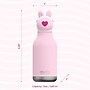 ASOBU Bestie Bottle Bunny Vacuum Insulated Stainless Steel Water Bottle with Reusable Flexi Straw, 16 oz., Pink (SBV44BU)~#|#~FFE64873-25A4-47F4-AF63D42A14294D76_sc7