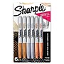 Sharpie Permanent Markers, Fine Tip, Assorted Metallic, 6/Pack (1829201)~#|#~FFEAE0CB-5EBE-4179-BFFD62D098FCFEA6_sc7