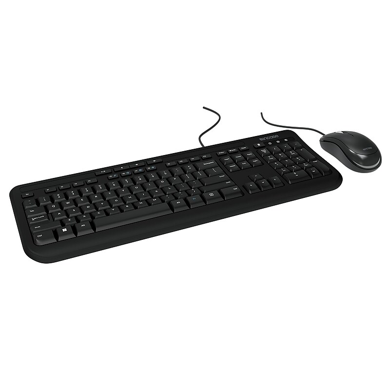 Incase Wired Desktop 600 Designed by Microsoft Keyboard and Optical Mouse Combo, Black (APB-00001) image 1