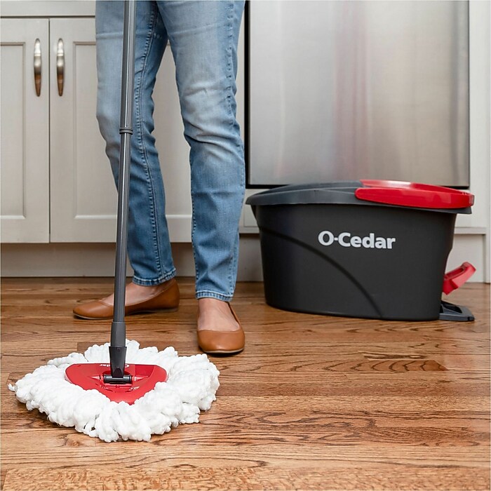 O‑Cedar EasyWring Spin Mop & Bucket System with Foot Pedal and