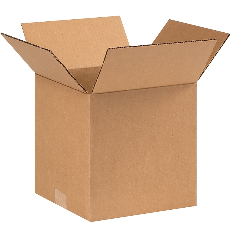 9" x 9" x 9" Corrugated Kraft Boxes, 25/Bundle (BS090909X) image 1
