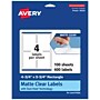 Avery Laser/Inkjet Rectangle Multipurpose Labels, 4-3/4" x 3-3/4", Clear, 400/Box (94254)~#|#~FFFD2B88-E5BD-46C0-B4F577E41EC2B61E_sc7