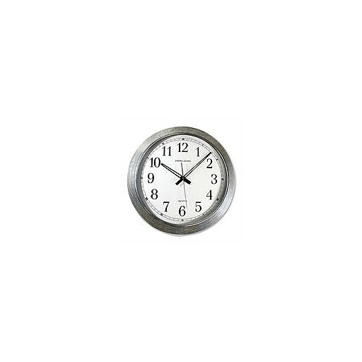 Shop Staples for Artistic Office Wall Clock, Galvanized Metal, 16", Silver