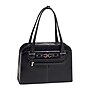 McKlein W Series Oak Grove Ladies' Laptop Handbag, Black Trimmed In Sand Leather (96635)~#|#~m000002225_sc7