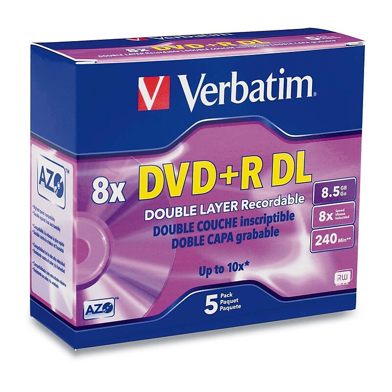 Verbatim 95311 8x DVD+R DL, 5/Pack image 1