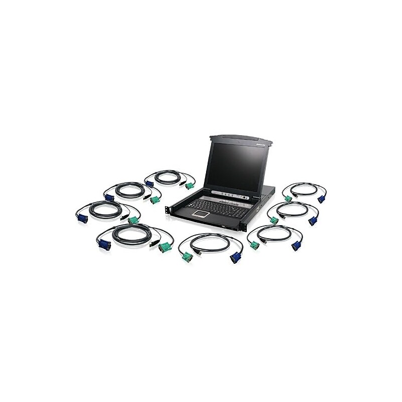 logear GCL1808KITU Rack Mount LCD KVM Switch, 8 Port image 1