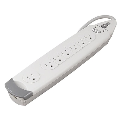 Belkin SurgeMaster Home Series 7-Outlet 1045 Joule Surge Suppressor With 6′ Cord, White Simolary simolary.com 6
