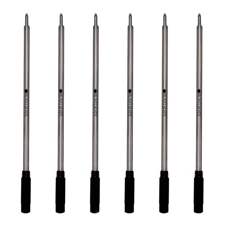 Monteverde Medium Ballpoint Refill For Cross Ballpoint Pens, 6/Pack, Black image 1