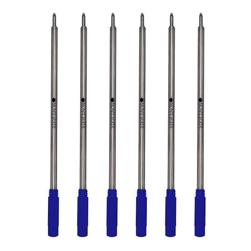Monteverde® Medium Ballpoint Refill For Cross Ballpoint Pens, 6/Pack, Blue image 1
