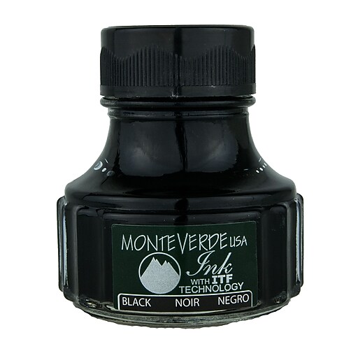 Monteverde Fountain Pen Ink Bottle Refills, 90ML, Black at Staples